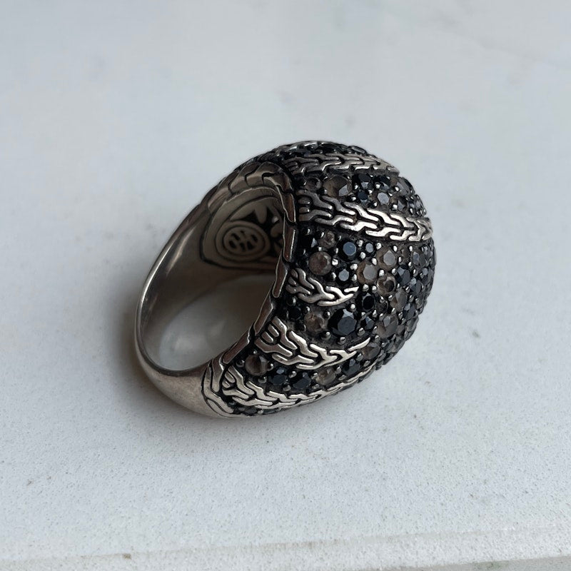 John Hardy Sterling Silver Palu Macan Quartz Sapphire Ring