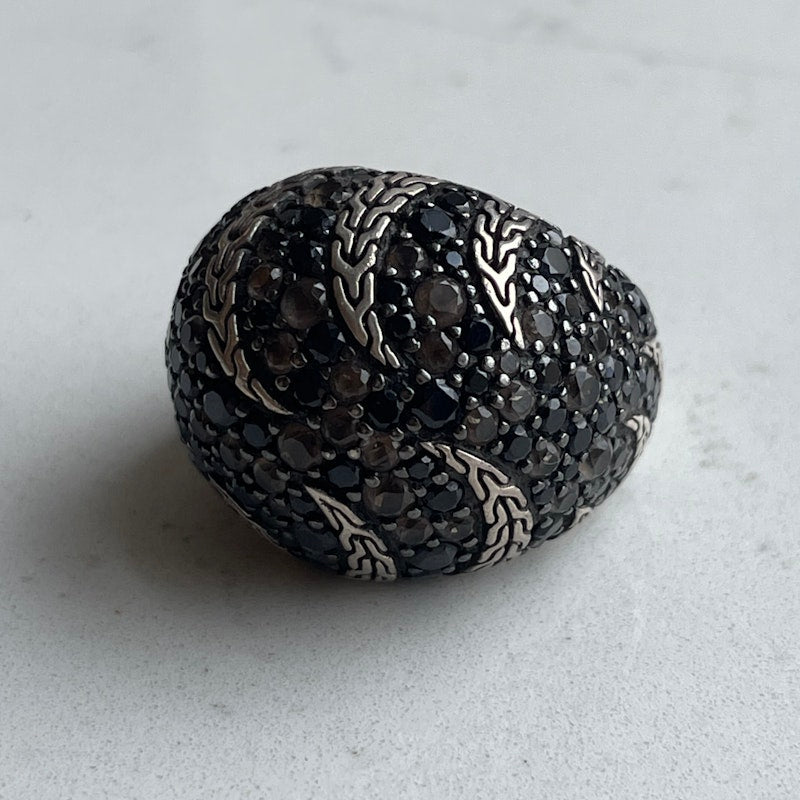 John Hardy Sterling Silver Palu Macan Quartz Sapphire Ring