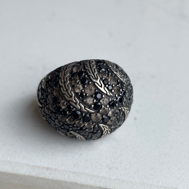 John Hardy Sterling Silver Palu Macan Quartz Sapphire Ring