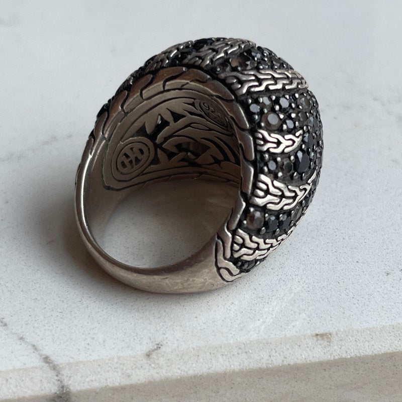 John Hardy Sterling Silver Palu Macan Quartz Sapphire Ring