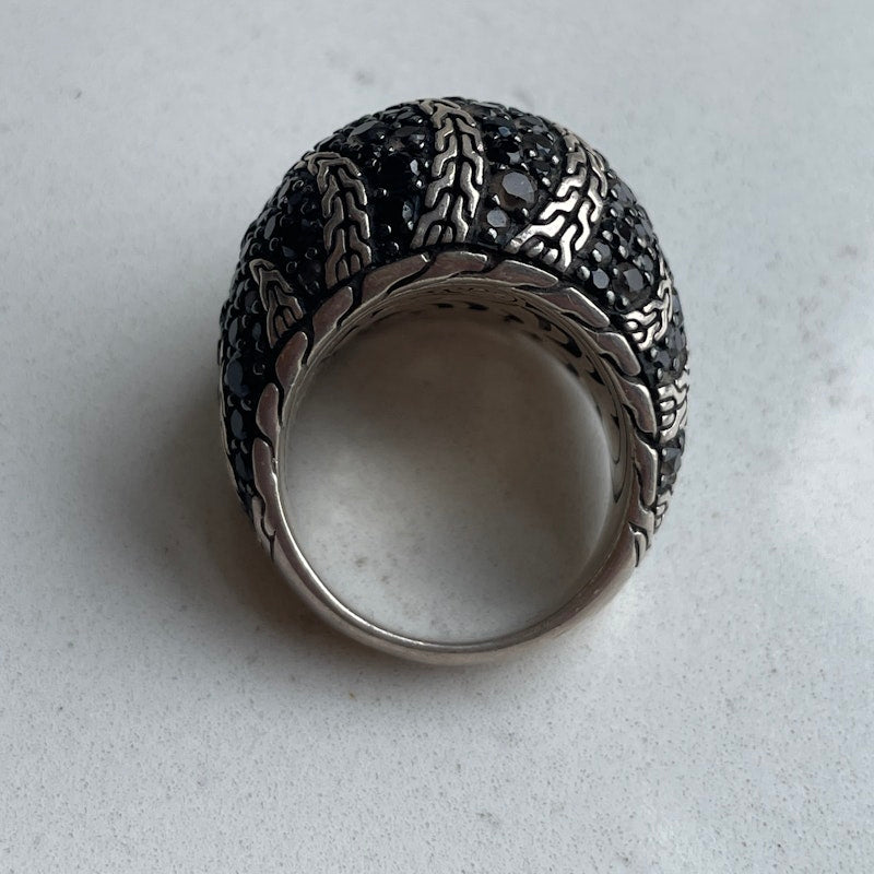 John Hardy Sterling Silver Palu Macan Quartz Sapphire Ring