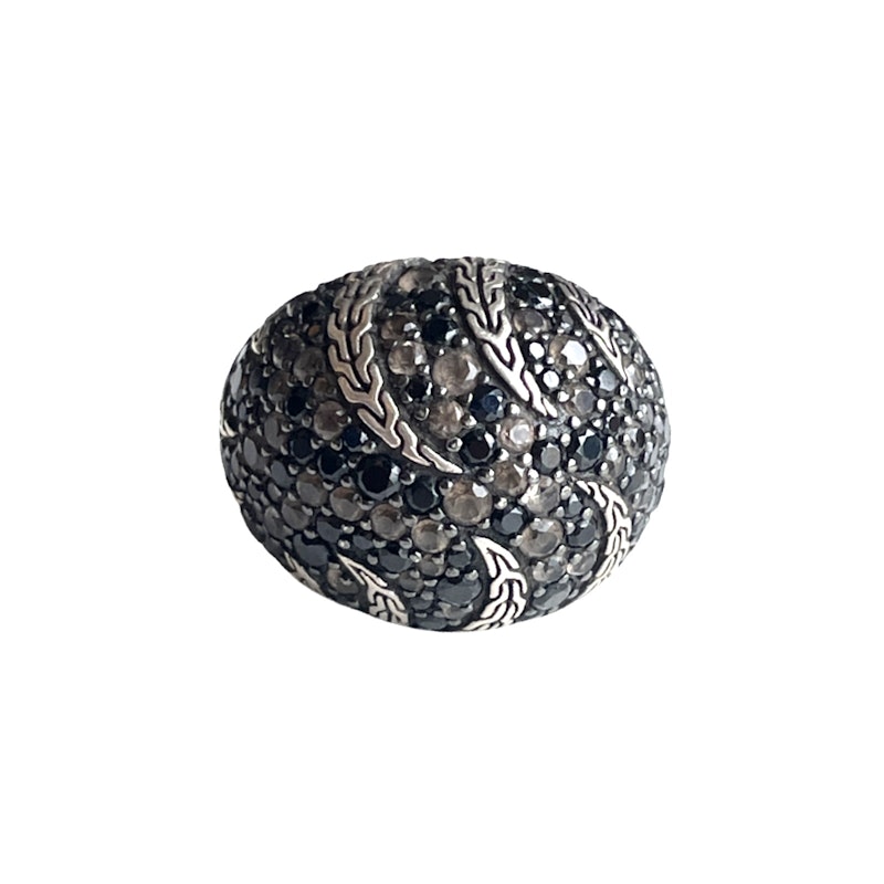John Hardy Sterling Silver Palu Macan Quartz Sapphire Ring