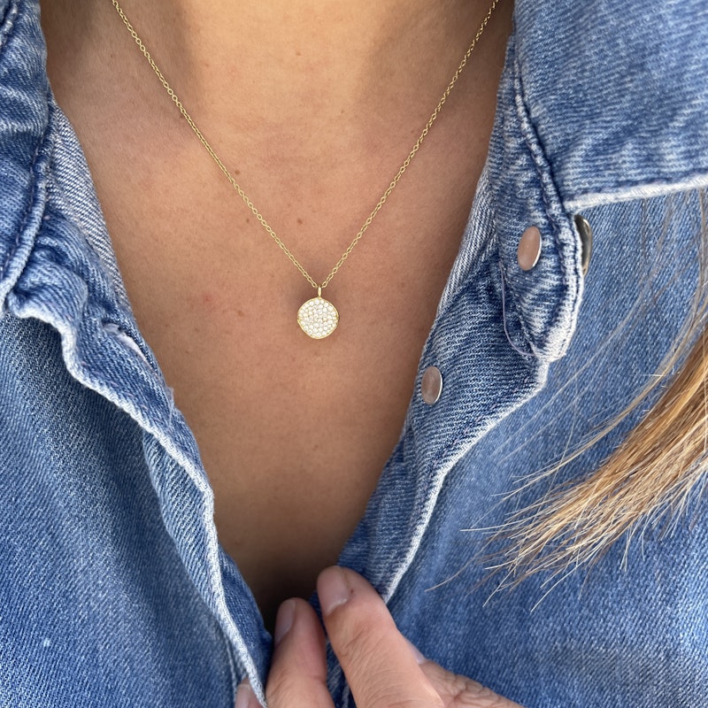Ippolita 18k Gold Small Flower Diamond Pendant Necklace