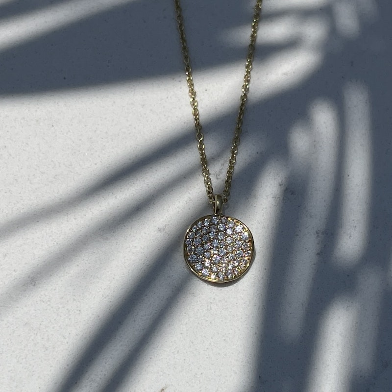 Ippolita 18k Gold Small Flower Diamond Pendant Necklace