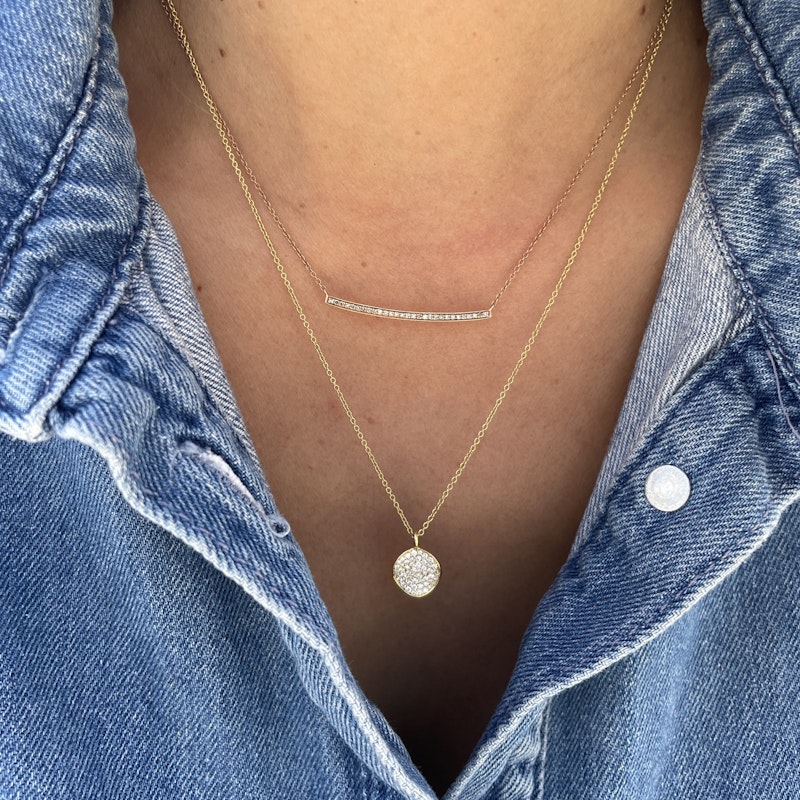 Ippolita 18k Gold Small Flower Diamond Pendant Necklace