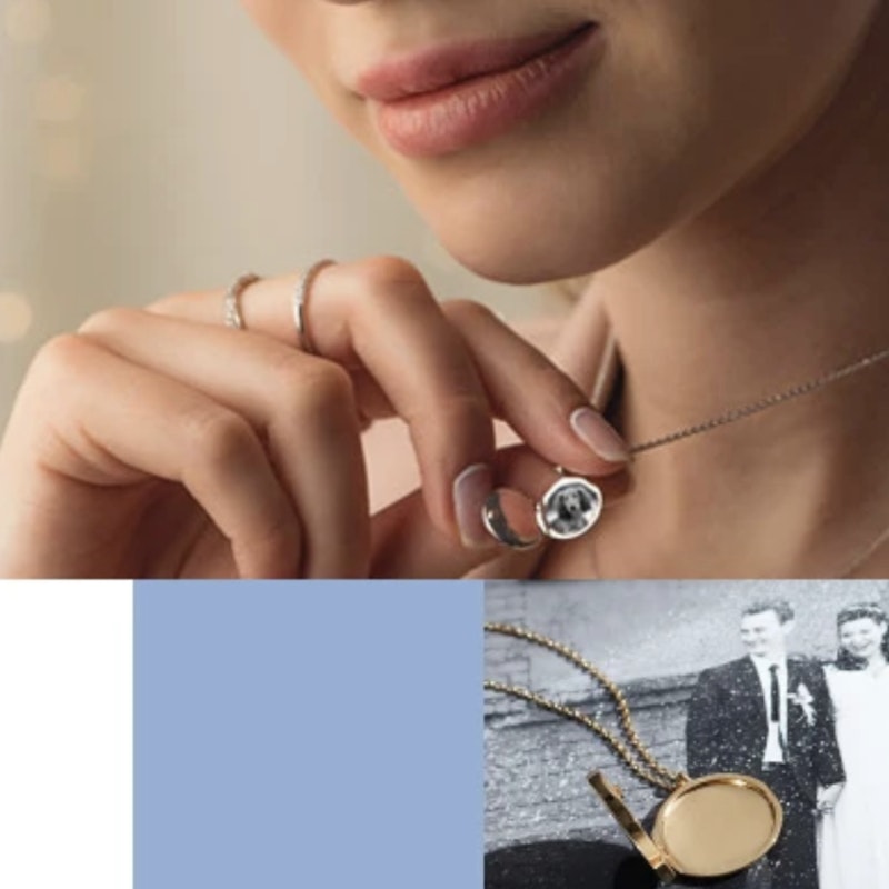 Astley Clarke Icon Rose Gold Black Diamond Pendant Locket Necklace