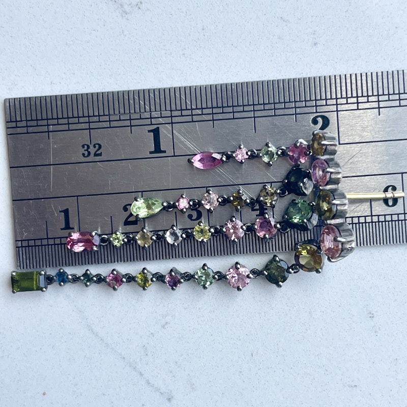 Siena Lasker Multi-Color Tourmaline Chandelier Earrings