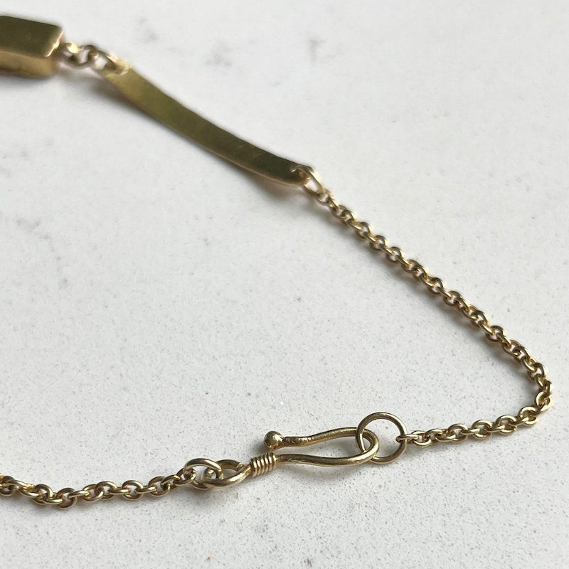 18k Yellow Gold and Raw Diamond Bracelet