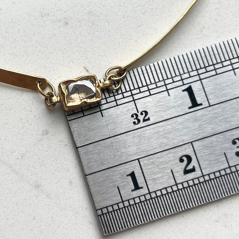 18k Yellow Gold and Raw Diamond Bracelet