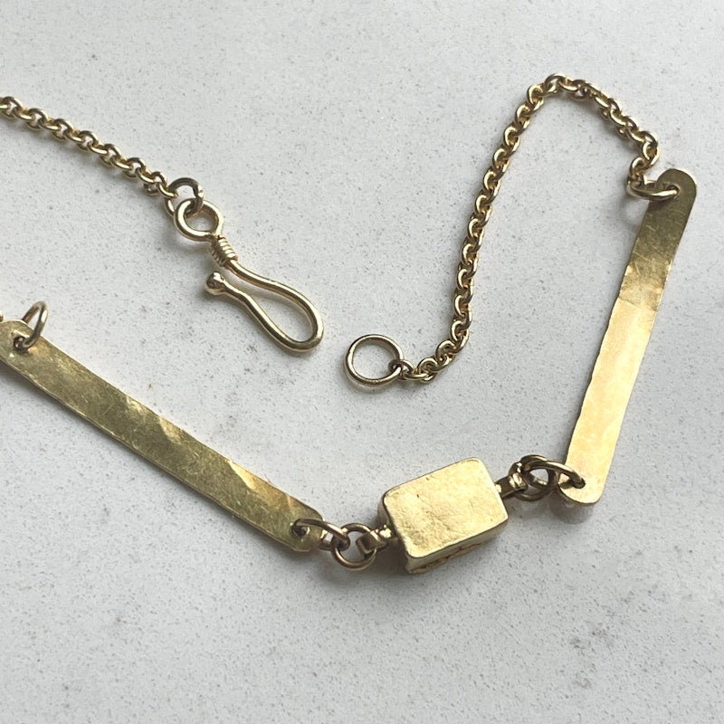 18k Yellow Gold and Raw Diamond Bracelet
