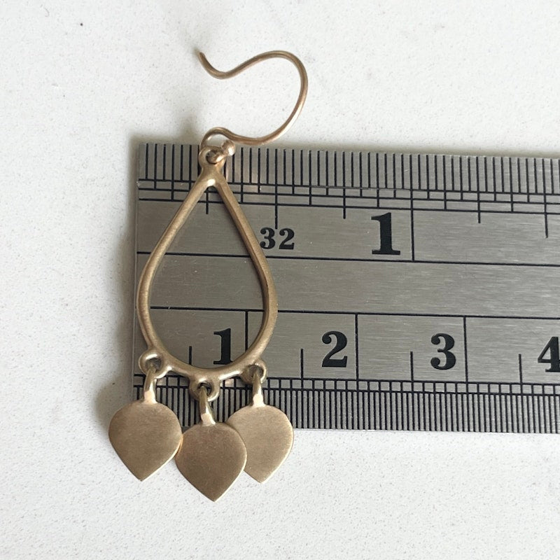 Me&Ro 14k Gold Lotus Drop Earrings
