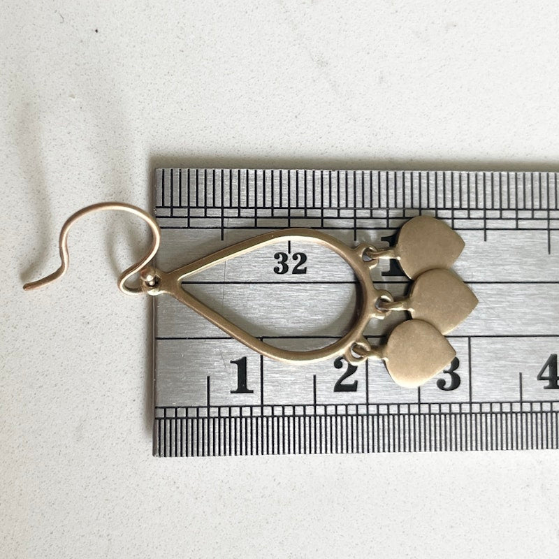 Me&Ro 14k Gold Lotus Drop Earrings