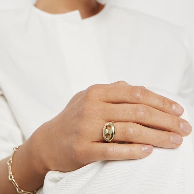 Jenna Blake 18k Yellow Gold Mini Mariner Ring *2/2