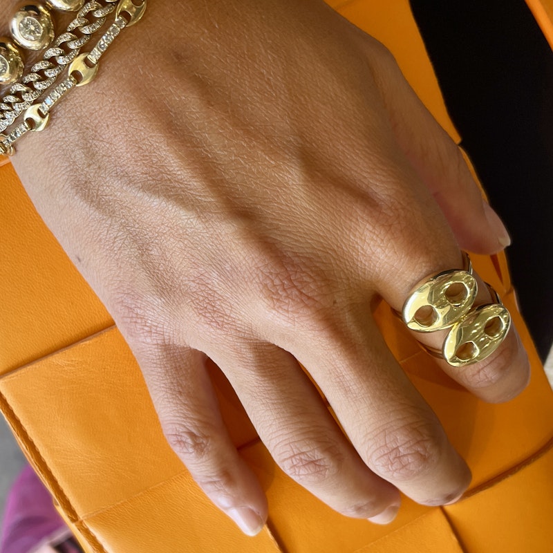 Jenna Blake 18k Yellow Gold Mini Mariner Ring *2/2
