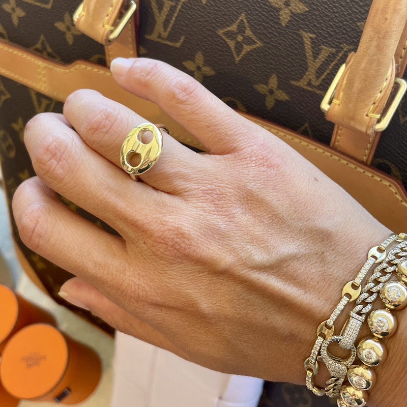 Jenna Blake 18k Yellow Gold Mini Mariner Ring *1/2