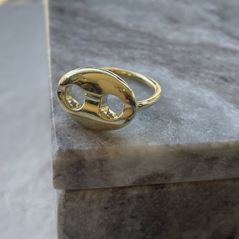 Jenna Blake 18k Yellow Gold Mini Mariner Ring *1/2