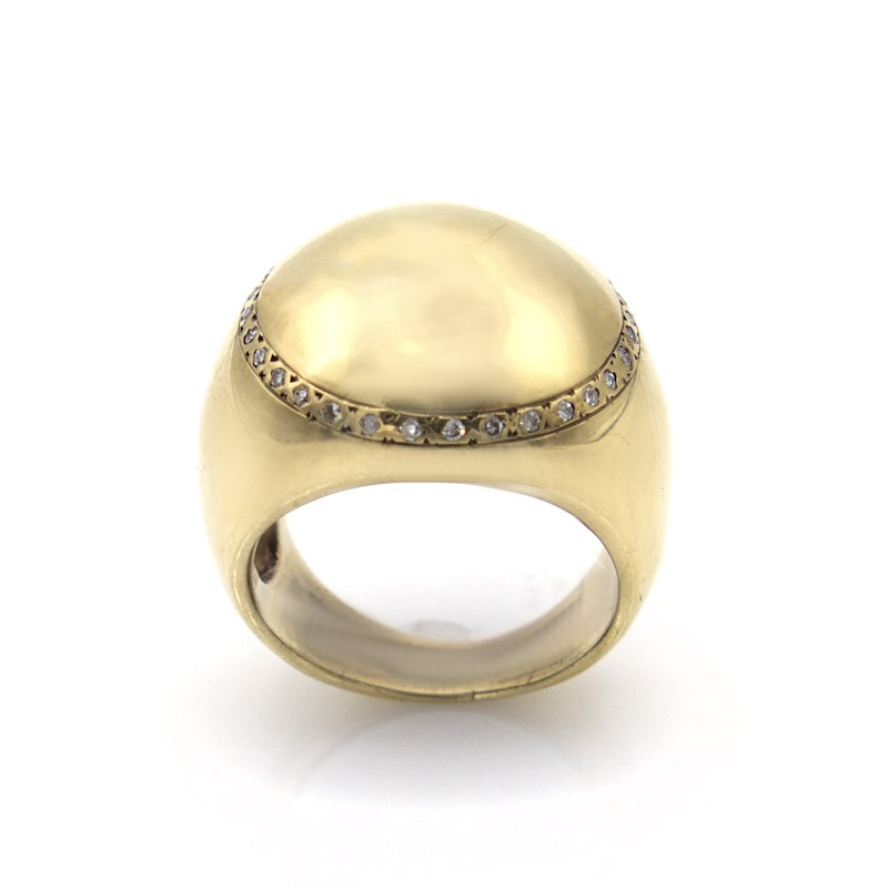 Scosha 10k Yellow Gold Diamond Bubble Ring, Size 7