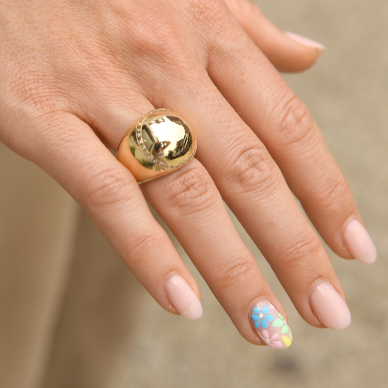Scosha 10k Yellow Gold Diamond Bubble Ring, Size 7