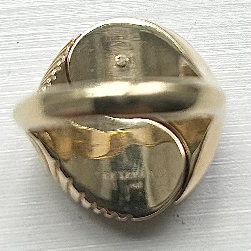 Retrouvai Pink Opal Yin Yang Ring