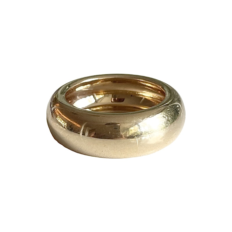 14k Yellow Gold Donut Ring, size 7