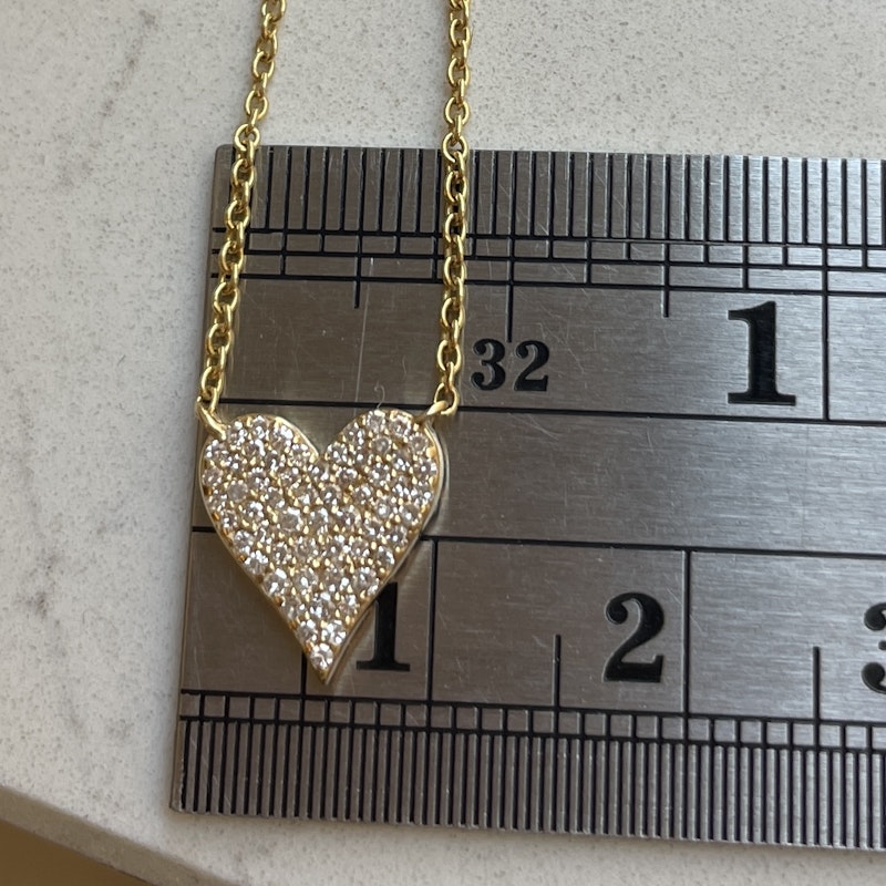 14k Reversible Diamond+Tsavorite Heart Necklace
