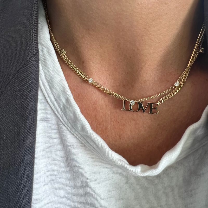 Shylee Rose 14k Rose Gold MS X SRJ LOVE Necklace