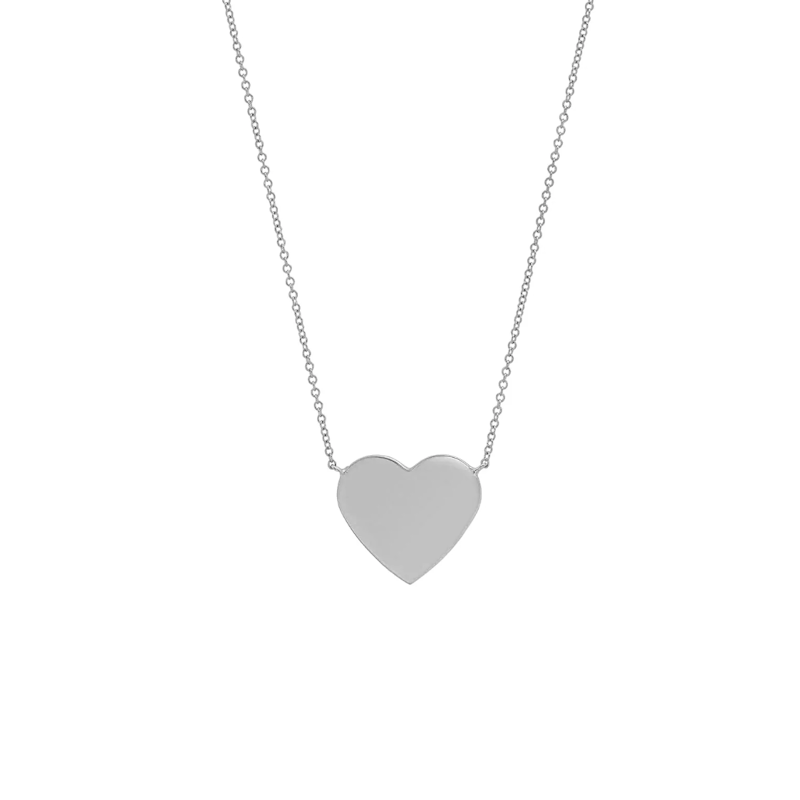 Shylee Rose 14k White Gold MS X SRJ Medium Heart Necklace