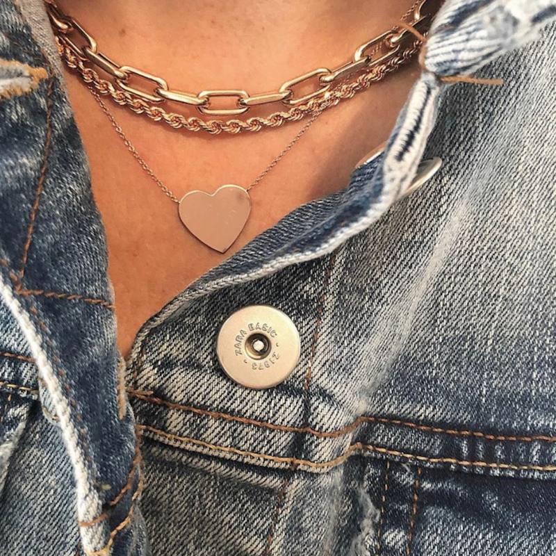 Shylee Rose 14k White Gold MS X SRJ Medium Heart Necklace
