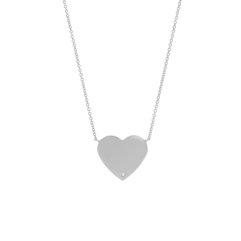 Shylee Rose MSxSRJ Single Diamond+White Gold Heart Necklace
