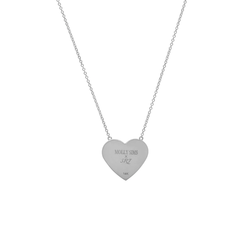 Shylee Rose MSxSRJ Single Diamond+White Gold Heart Necklace