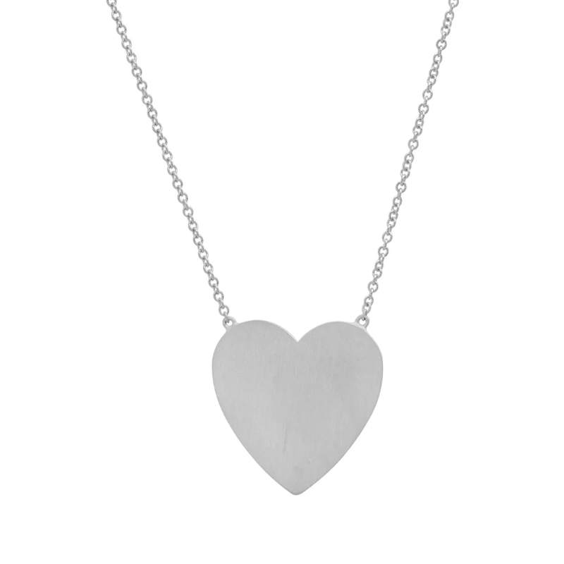 Shylee Rose 14k White Gold MS X SRJ Large Heart Necklace