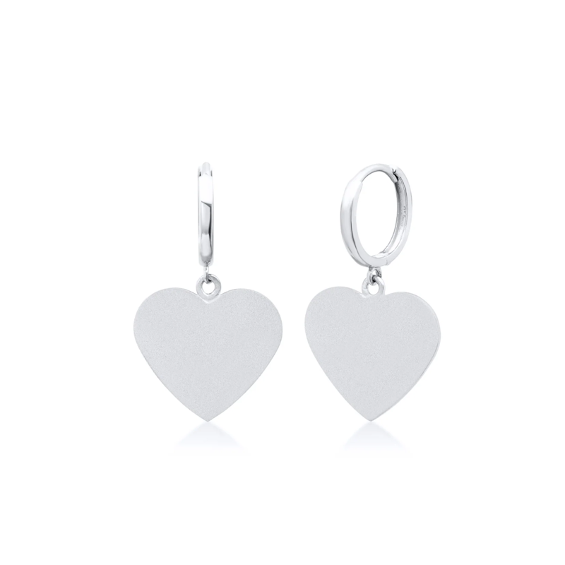 Shylee Rose 14k White Gold MS X SRJ Medium Heart Earrings