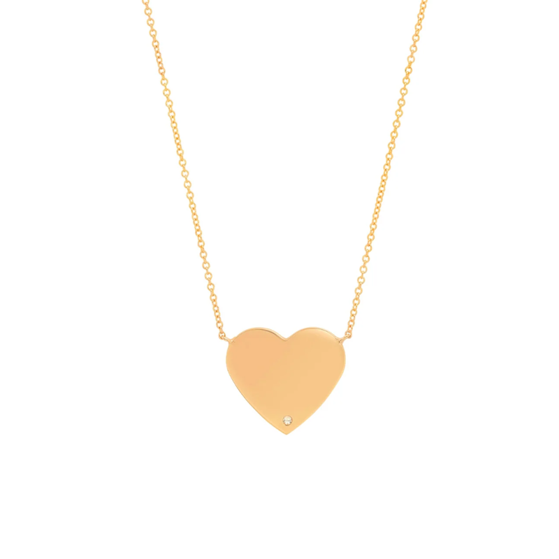 Shylee Rose Diamond+Rose Gold MSxSRJ Medium Heart Necklace