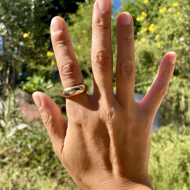 14k Yellow Gold Donut Ring, size 7