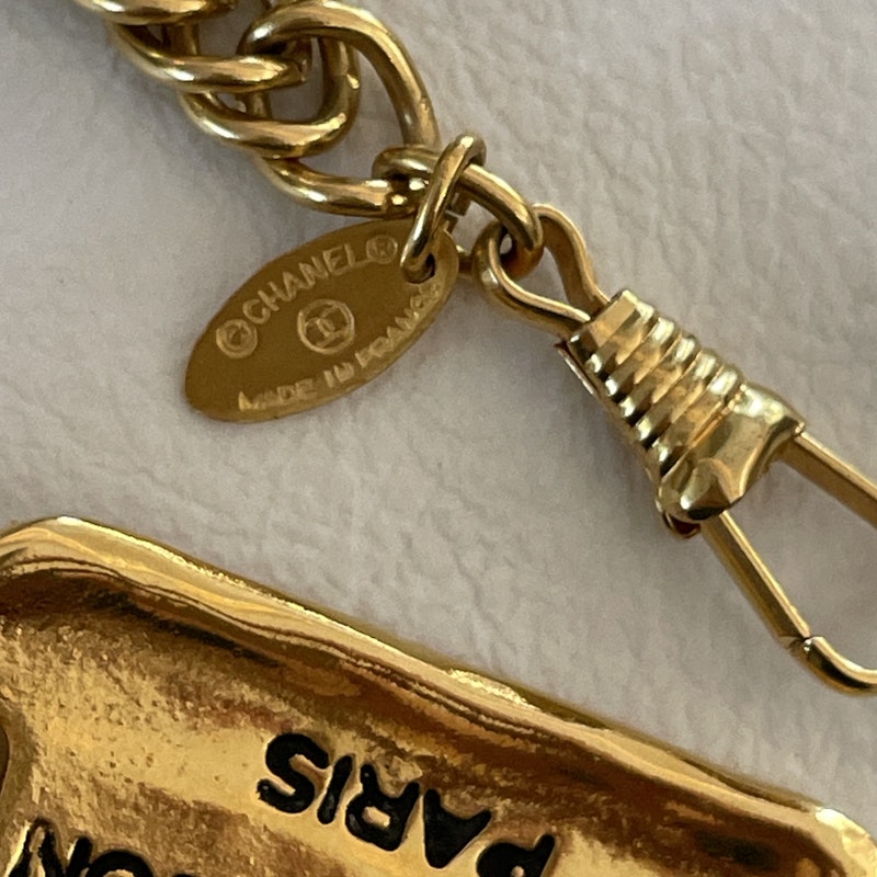 Chanel Vintage 31 Rue Cambon Tag Pendant Necklace