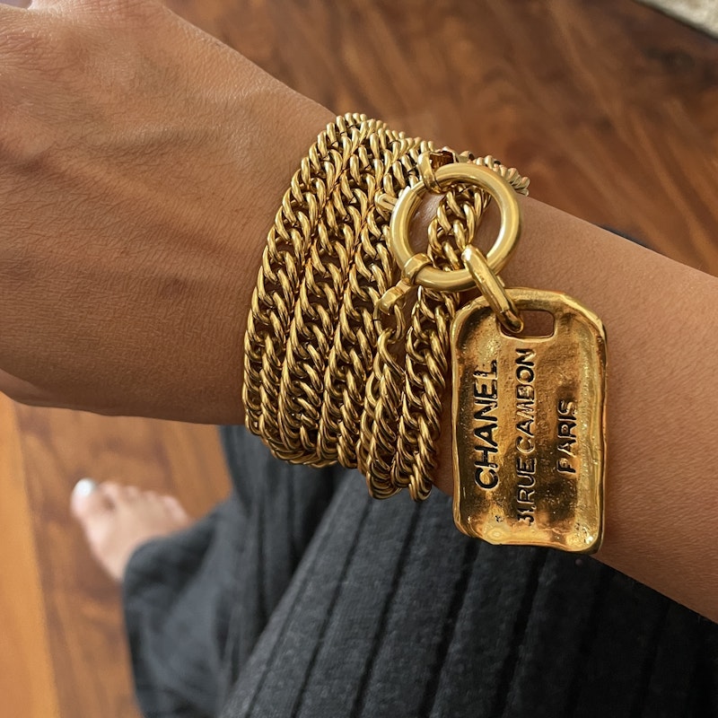 Chanel Vintage 31 Rue Cambon Tag Pendant Necklace
