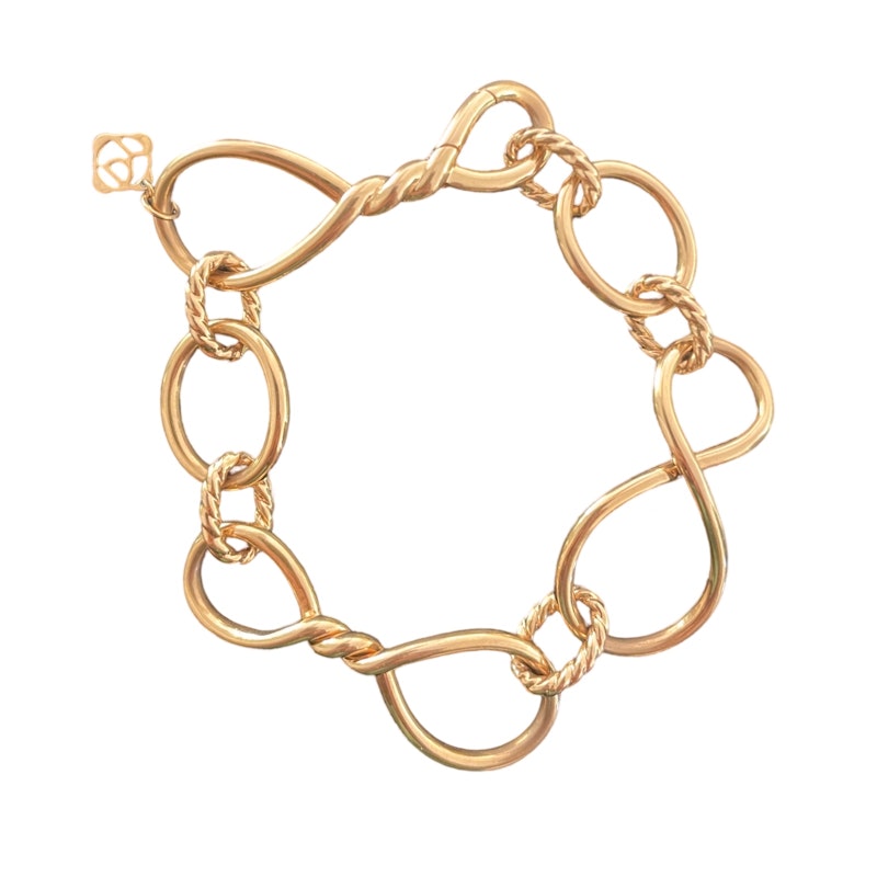 David Yurman 18k Rose Gold Continuance Link Bracelet