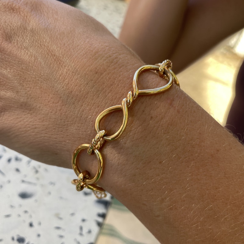 David Yurman 18k Rose Gold Continuance Link Bracelet