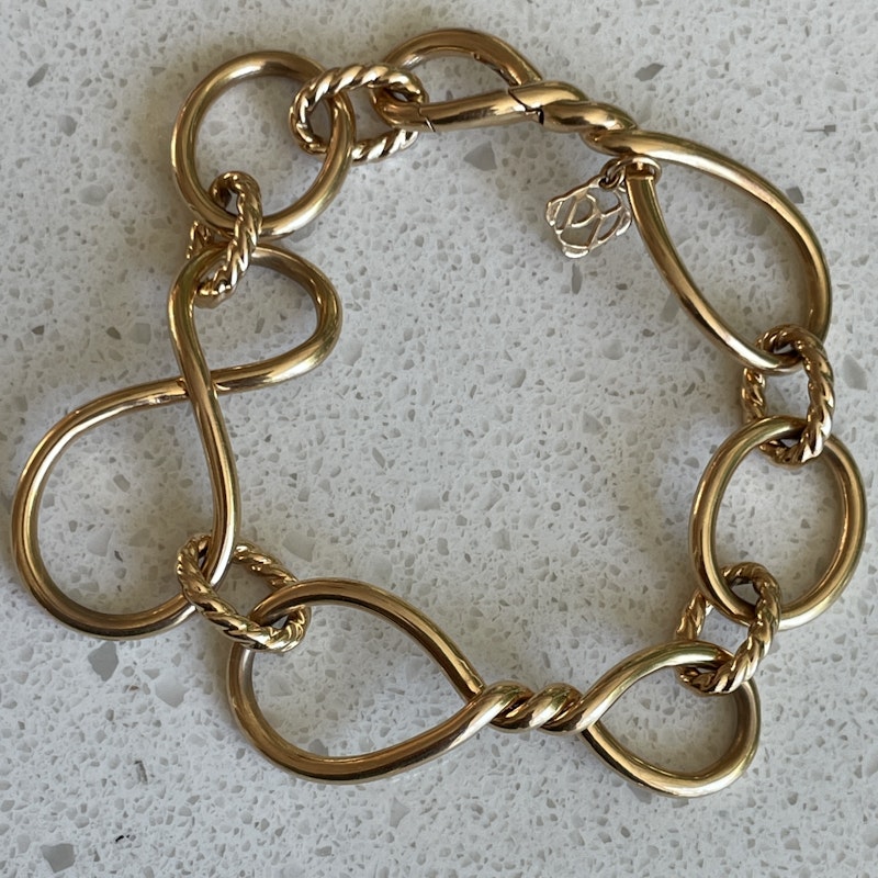 David Yurman 18k Rose Gold Continuance Link Bracelet