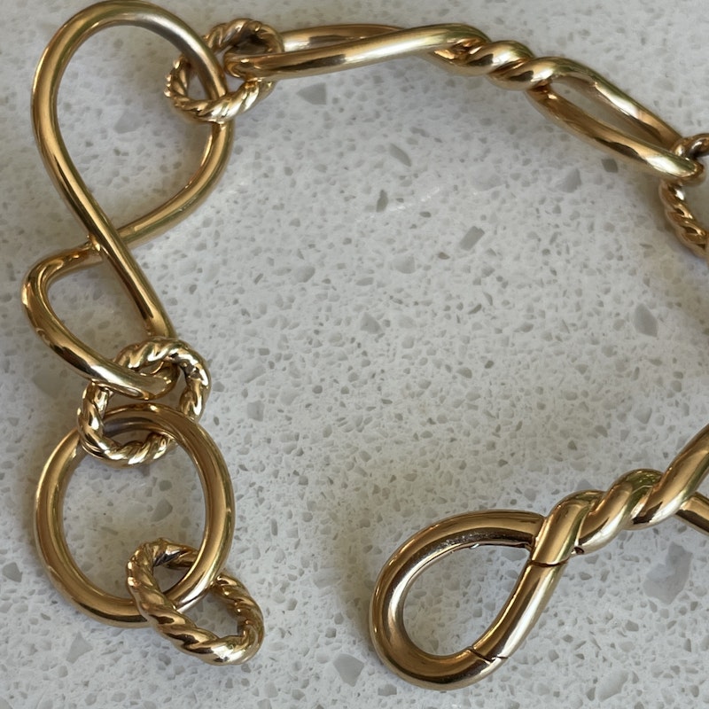 David Yurman 18k Rose Gold Continuance Link Bracelet