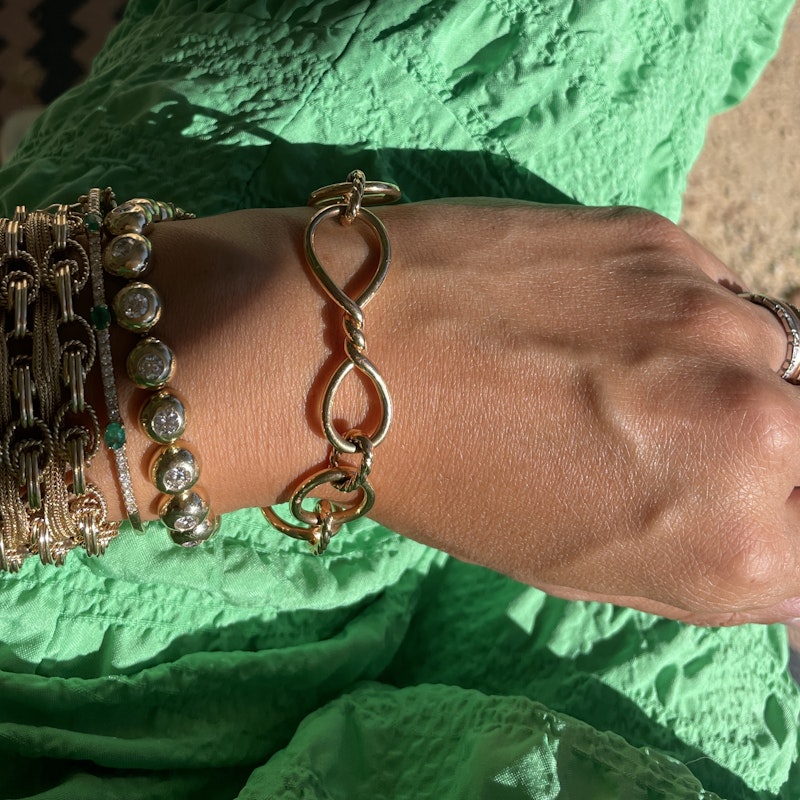 David Yurman 18k Rose Gold Continuance Link Bracelet
