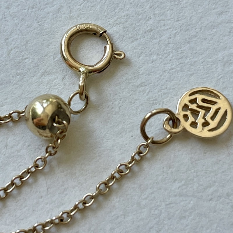 14k Yellow Gold Shooting Star Necklace