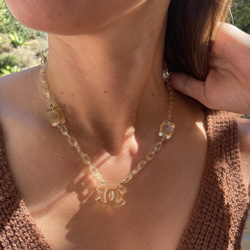 Chanel Ice Cube Collection Necklace and Earring Set