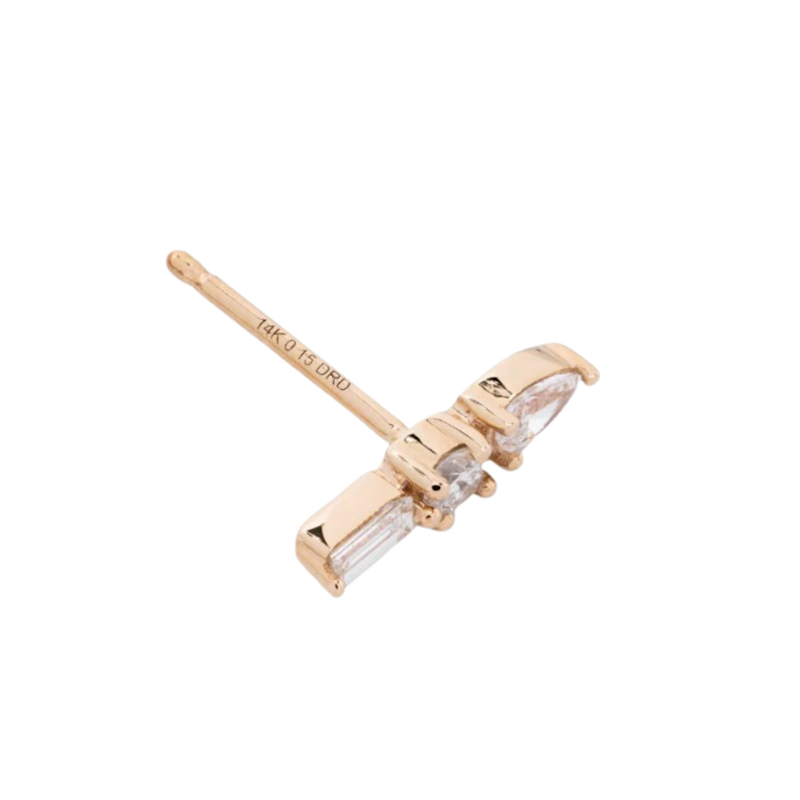 Dana Rebecca 14k Yellow Gold Alexa Jordyn Diamond Stud, Single