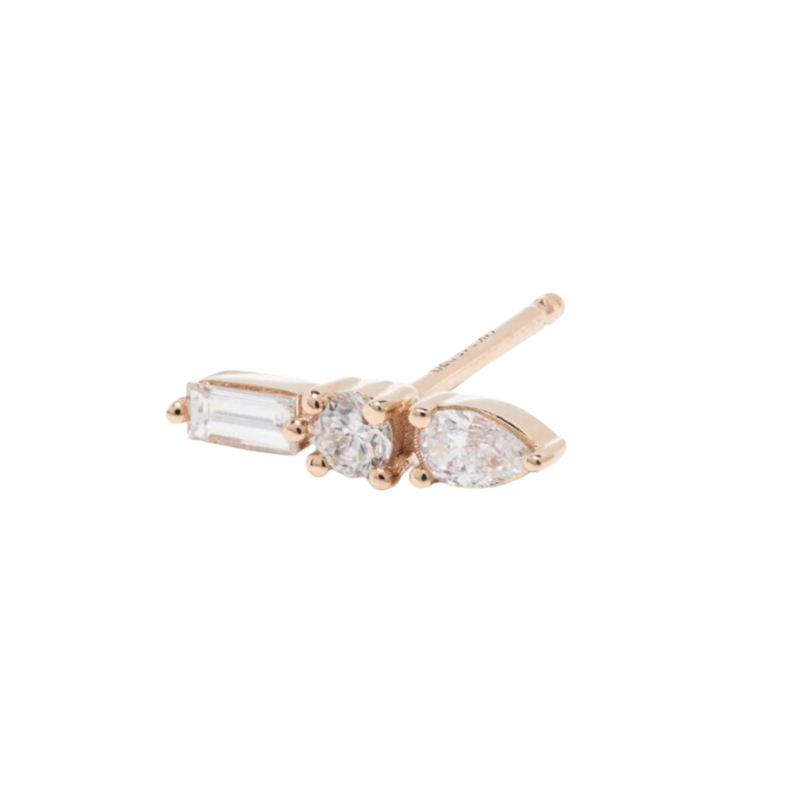 Dana Rebecca 14k Yellow Gold Alexa Jordyn Diamond Stud, Single