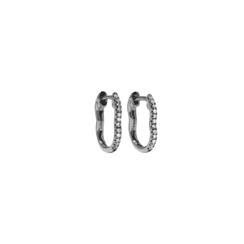 Almasika Berceau 18k Gold Pavé Diamond Huggie Earrings