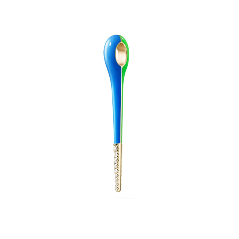 Melissa Kaye Lola Green/Blue Diamond Tip Needle Pendant