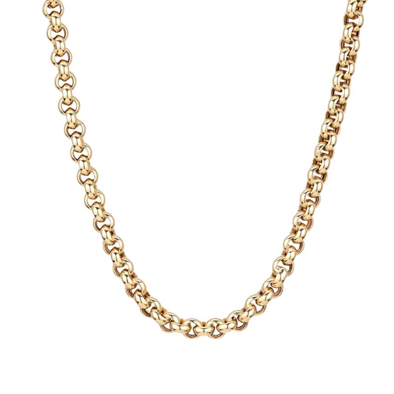 Sig Ward 14k Yellow Gold 8.5mm Rolo Link Chain Necklace