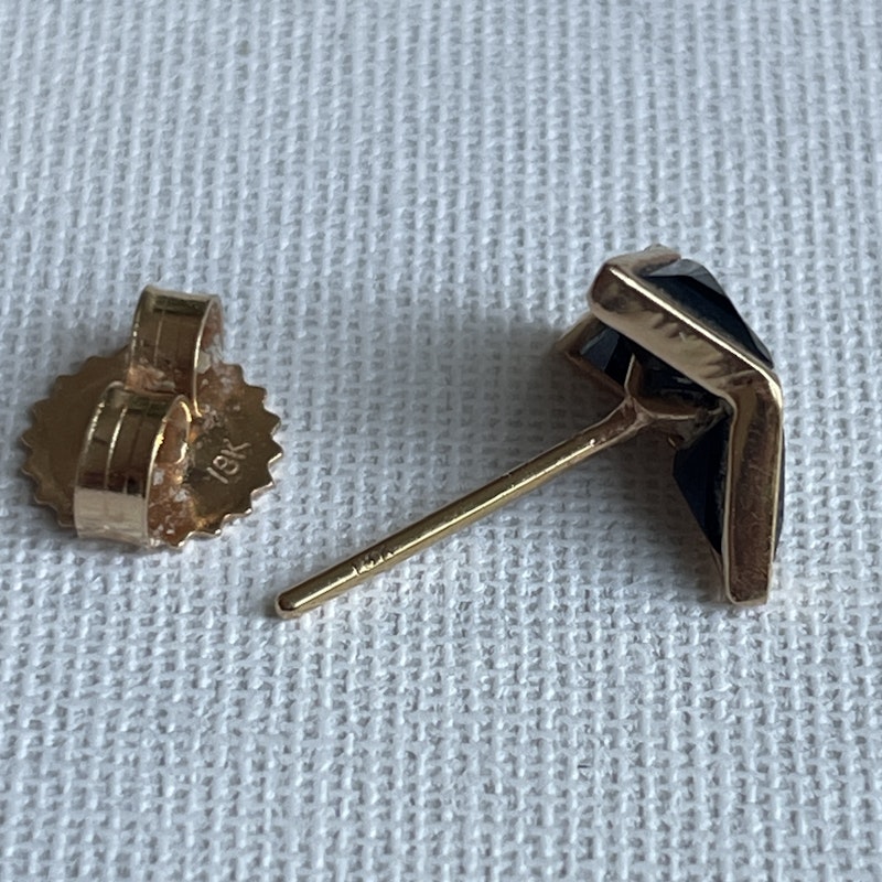 Nak Armstrong 18k Rose Gold Triangle Mosaic Studs