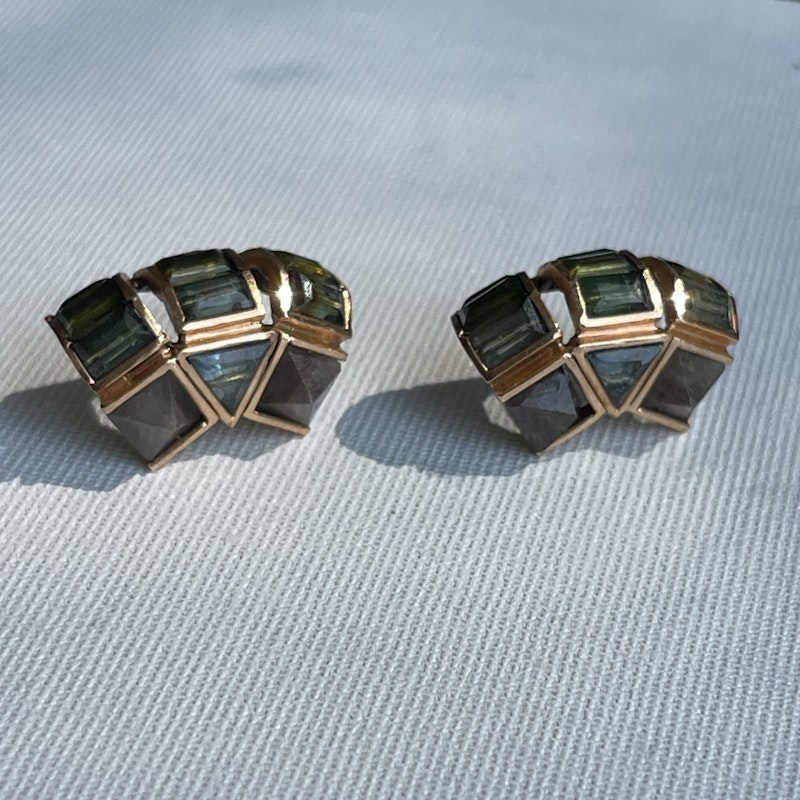 Nak Armstrong 18k Rose Gold Geometric Earlobe Jackets